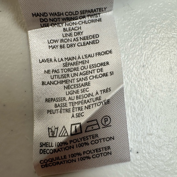 NWOT Anthropologie Women’s Sheer Smocked Babydoll White Blue Embroidered Top - M - Picture 7 of 10